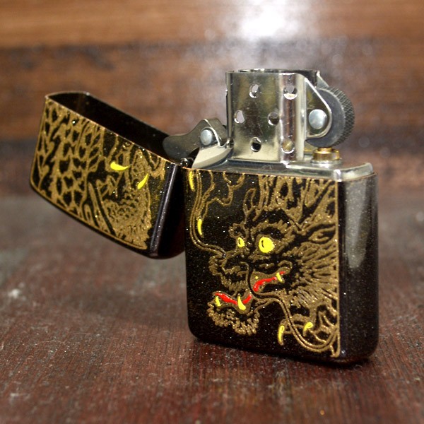 ZIPPO（ジッポー） ライター 和柄2 龍 ラメ入り ブラック : セイコー5