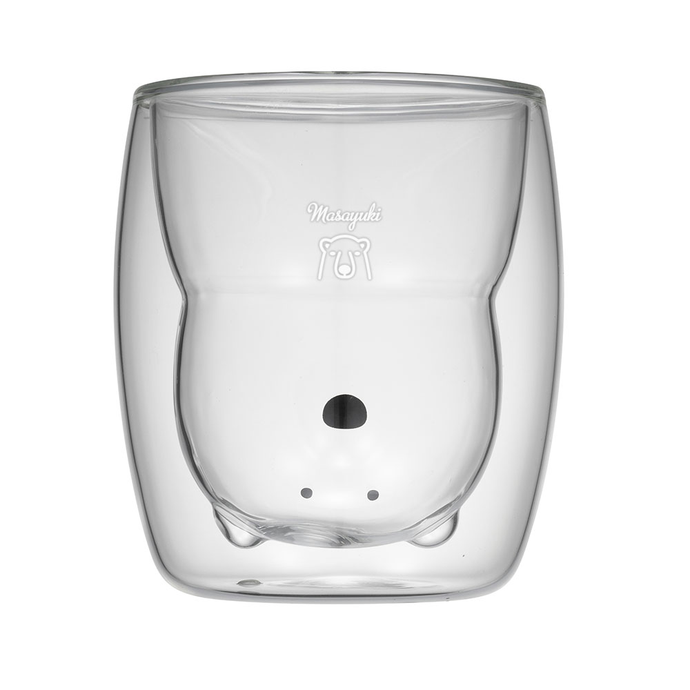 グラス ダブルウォールグラス アニマルグラス コップ 動物 耐熱