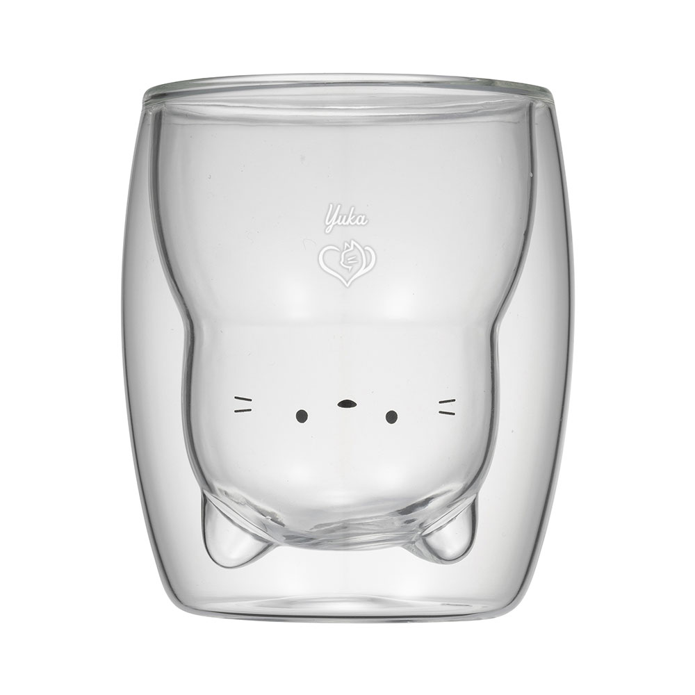 グラス ダブルウォールグラス アニマルグラス コップ 動物 耐熱