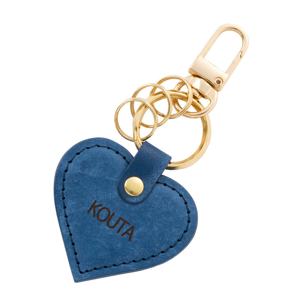 キーホルダー 名入れ 名前入り ネームタグ レザー 本革 イタリアン