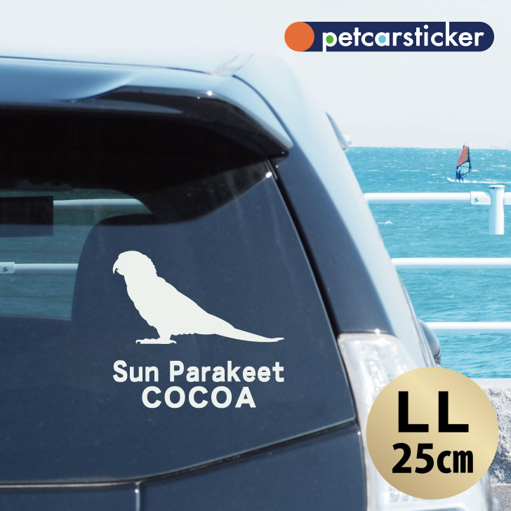 車 ステッカー 【 コガネメキシコインコ 】【LＬ】 かわいい シンプル カーステッカー カッティングシート グッズ プレゼント おしゃれ オーダーメイド 名前