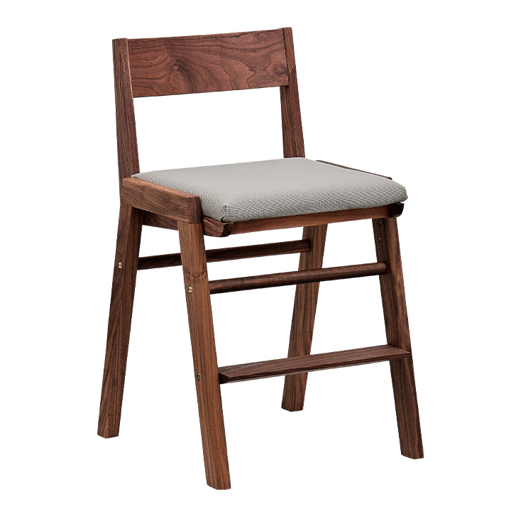 国産 完成品 天然木ウォールナット材使用 高さ調整機能 学習チェア 学習椅子 デスクチェア 椅子 木製 SPICA(スピカ) ウォールナット 3色対応 杉工場｜mobel｜02