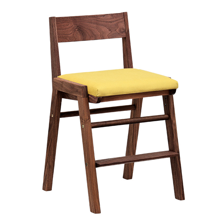 国産 完成品 天然木ウォールナット材使用 高さ調整機能 学習チェア 学習椅子 デスクチェア 椅子 木製 SPICA(スピカ) ウォールナット 3色対応 杉工場｜mobel｜04