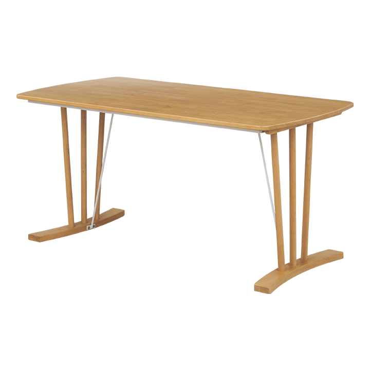 ダイニングテーブル 幅155cm 長方形 ダイニング テーブル 食卓テーブル おしゃれ 4人用 木製 ラバーウッド テーブル単品 Berks(バークス) 3色対応｜mobel｜02