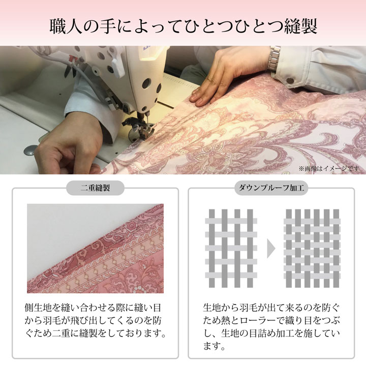 日本製 ハンドメイド縫製 ダウン率85％ 羽毛布団 布団 かけ布団 本掛け 