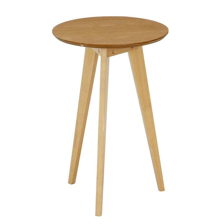 テーブル サイドテーブル ソファテーブル ナイトテーブル 丸 円型 北欧 木製 突板 スリム コンパ...