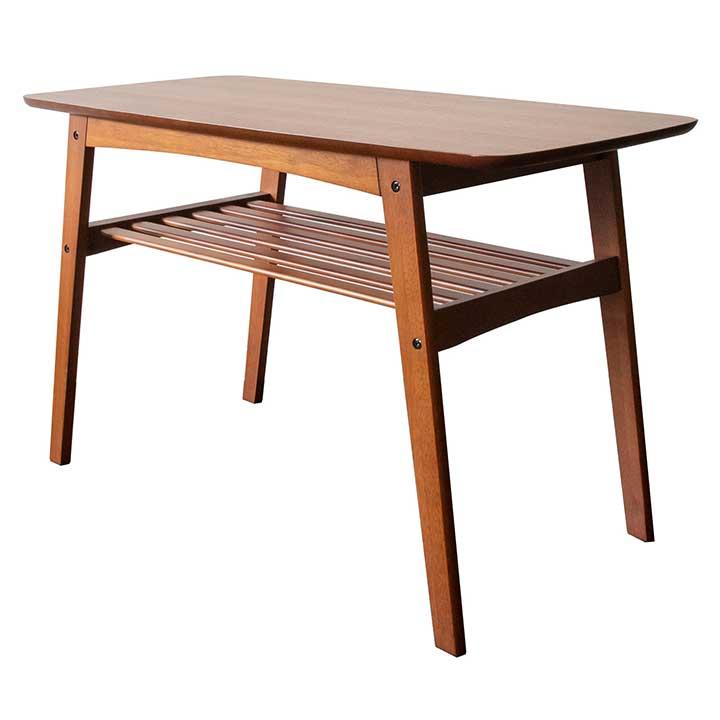 テーブル コーヒーテーブル カフェテーブル 高め 天然木 突板 収納棚付き 北欧 木製 ナチュラル シンプル おしゃれ ソファテーブル Mou(ムー) CT-K600 2色対応｜mobel｜02