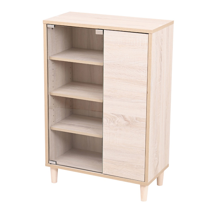 サイドボード ガラス＆扉タイプ 幅60cm チェスト ラック リビング