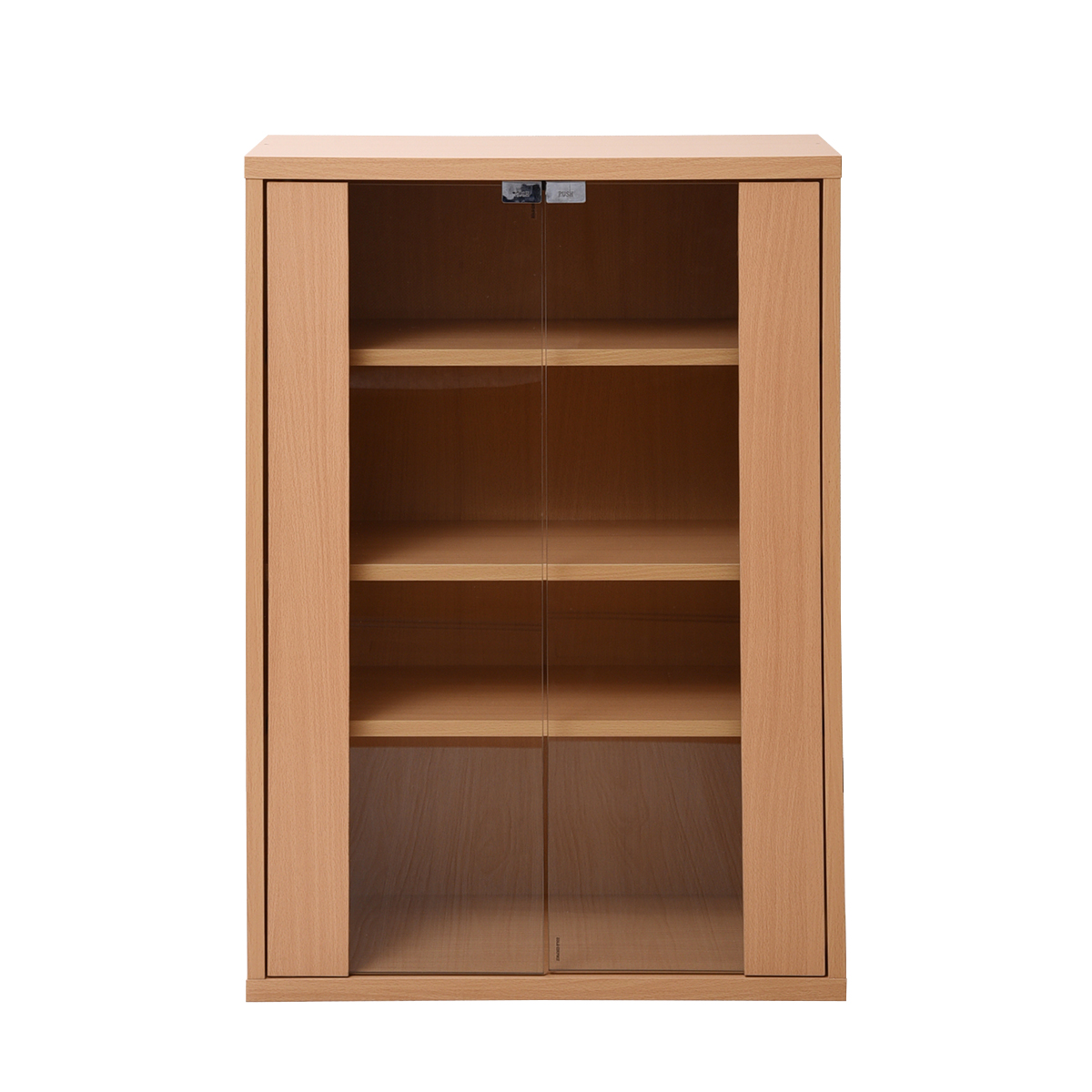 ディスプレイラック 食器棚 本棚 ガラスキャビネット 扉付き 薄型 おしゃれ スリム 4段 木製 ガラス ロータイプ 収納 幅60 コンパクト 6BOXシリーズ  2色対応 | ブランド登録なし | 01