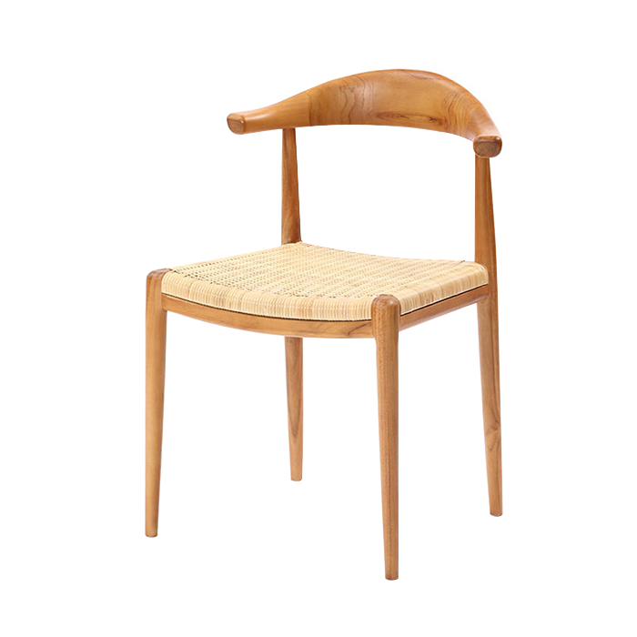 椅子 おしゃれ IDENTITY チーク ダイニングセミアームチェア 籐 ラタン製 アジアン風 シンプル 木製 天然木 無垢材 リビング ダイニング 書斎 軽量 デザイナーズ｜mobel｜02