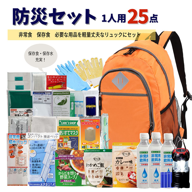 非常用持ち出しセット　リュック巾着非常食　携帯トイレ 272003_01.jpg