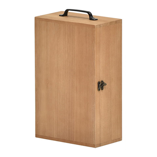 ツールボックス おしゃれ アウトドア キッチンツールボックス ONOD0084 木製ボックス 天然木 桐製 持ち運び 持ち手付 アンティーク風 フック付 小物収納付き｜mobel｜02