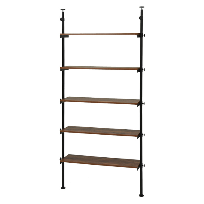 突っ張りラック オープンラック KTR-3156 シンプル 幅90cm スチール 省スペース デッドスペース活用 棚板付き 棚5段 設置簡単 高さ調整可能 リビング 水回り |  | 01