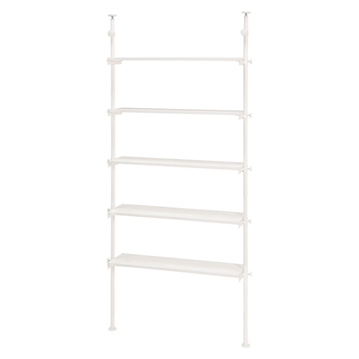 突っ張りラック オープンラック KTR-3156 シンプル 幅90cm スチール 省スペース デッドスペース活用 棚板付き 棚5段 設置簡単 高さ調整可能 リビング 水回り |  | 03