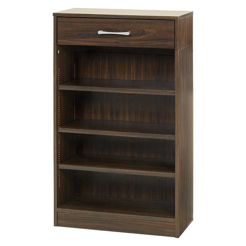 ブックラック 本棚 絵本ラック ブックシェルフ オープンラック 大容量 スリム おしゃれ 引き出し付き 木製 可動棚 かわいい シンプル 3色対応 RCC-1707 幅60cm | DT | 01