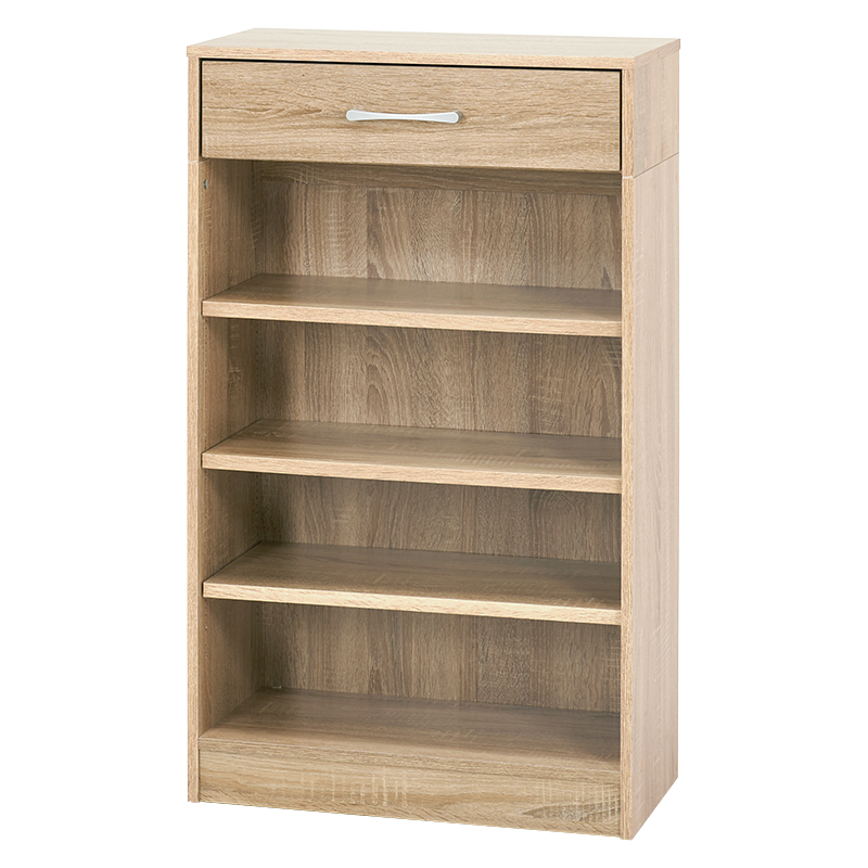 ブックラック 本棚 絵本ラック ブックシェルフ オープンラック 大容量 スリム おしゃれ 引き出し付き 木製 可動棚 かわいい シンプル 3色対応 RCC-1707 幅60cm | DT | 02