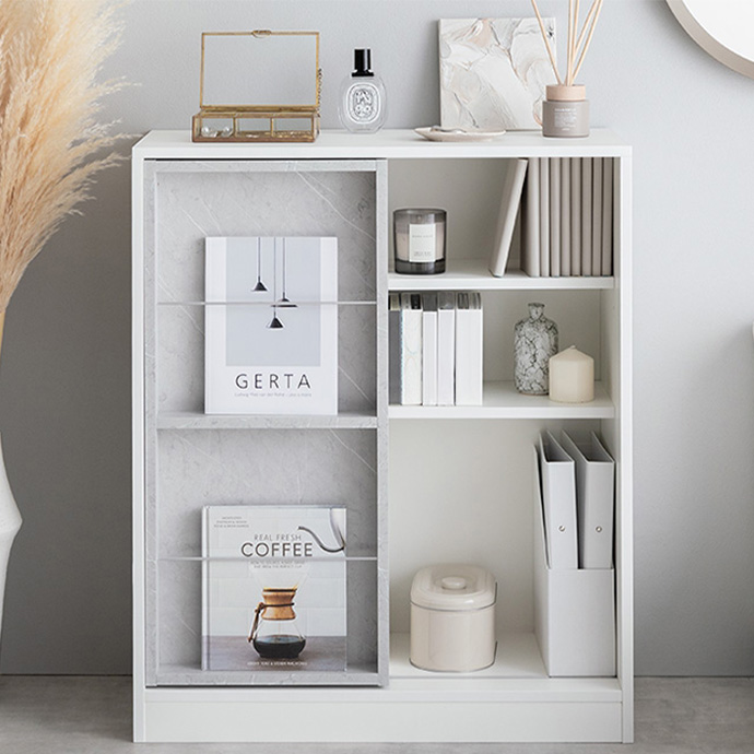 本棚 大容量 幅71cm ブックシェルフ コミックラック 3段 ディスプレイ 漫画収納 マガジンラック おしゃれ 子供部屋 スライド式 本棚ラック Mysa(ミーサ) 2色対応 |  | 02