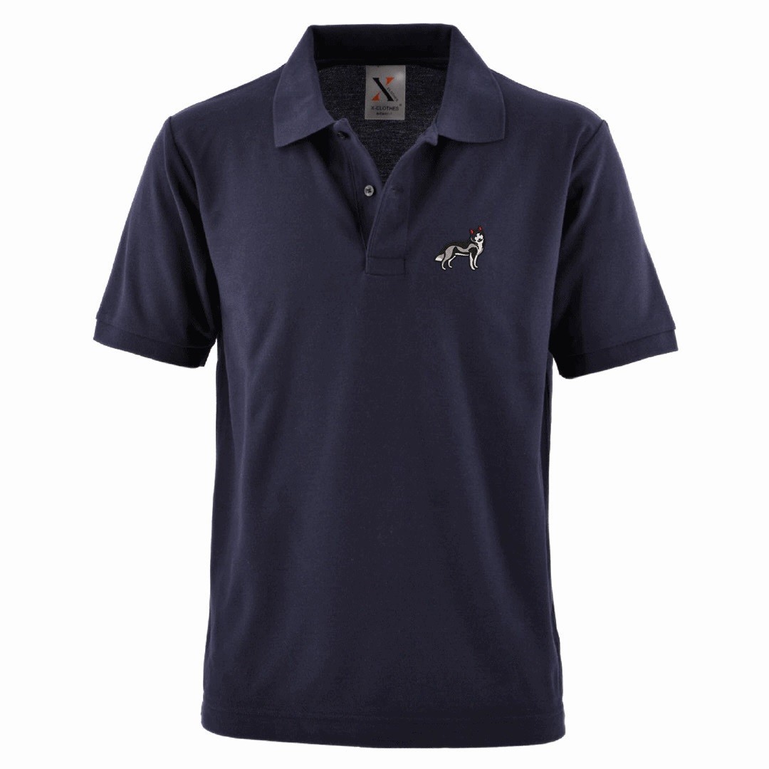 刺繍ロゴ ネイビー ポロシャツ 半袖 29270fd221ce6133ccba72b790a614