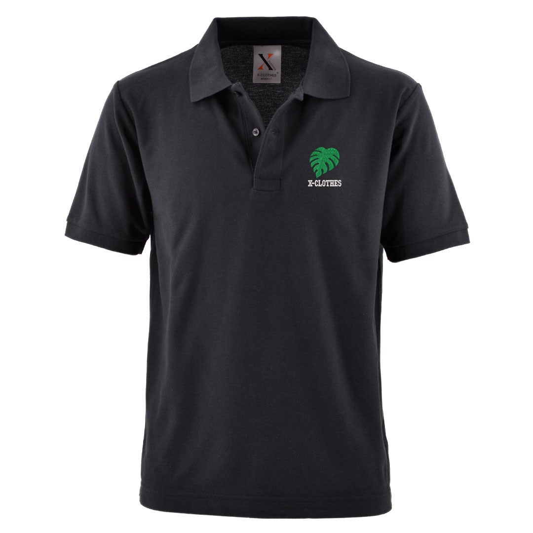 刺繍ロゴ ネイビー ポロシャツ 半袖 刺繍 半袖 ポロシャツ メンズ オリジナル 無地 ワンポイント ロゴ