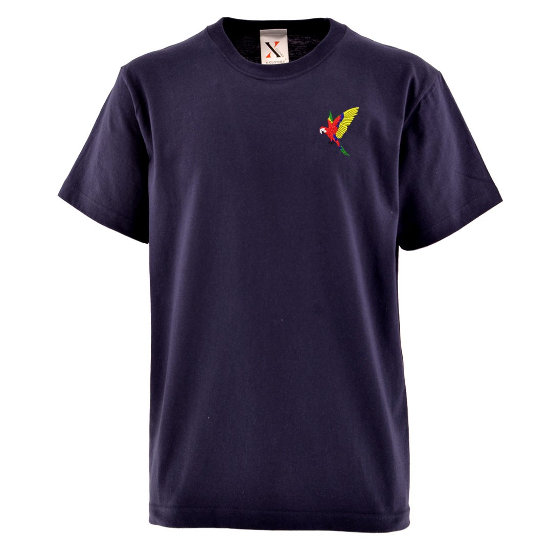 お洒落★ ★フラッグ ロゴ半袖Tシャツ メンズ 男性 5.6oz オリジナル 刺繍 半袖 Tシャツ メンズ ワンポイント ロゴ