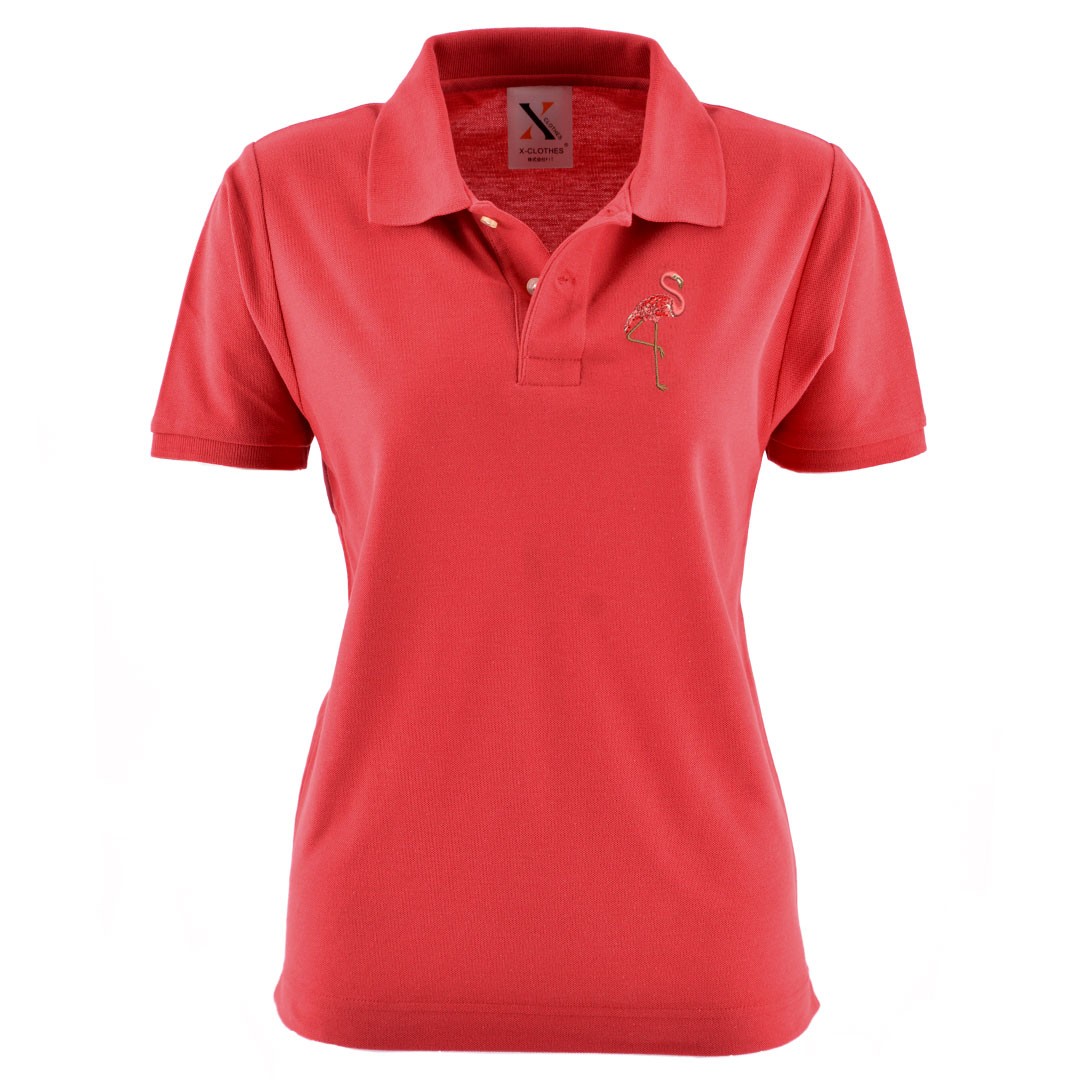 刺繍 半袖 ポロシャツ レディース オリジナル 無地 ワンポイント ロゴ