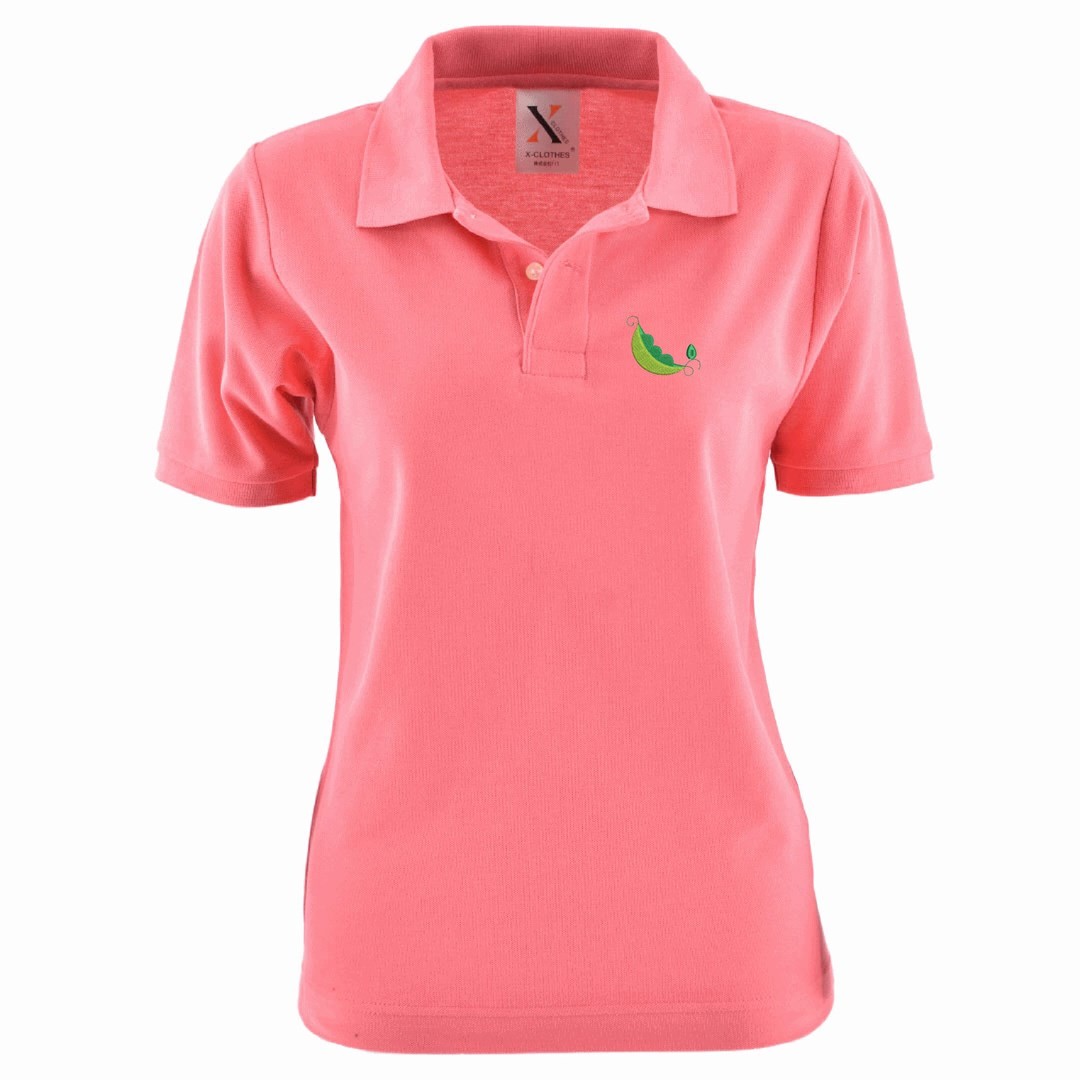 刺繍 半袖 ポロシャツ レディース オリジナル 無地 ワンポイント ロゴ