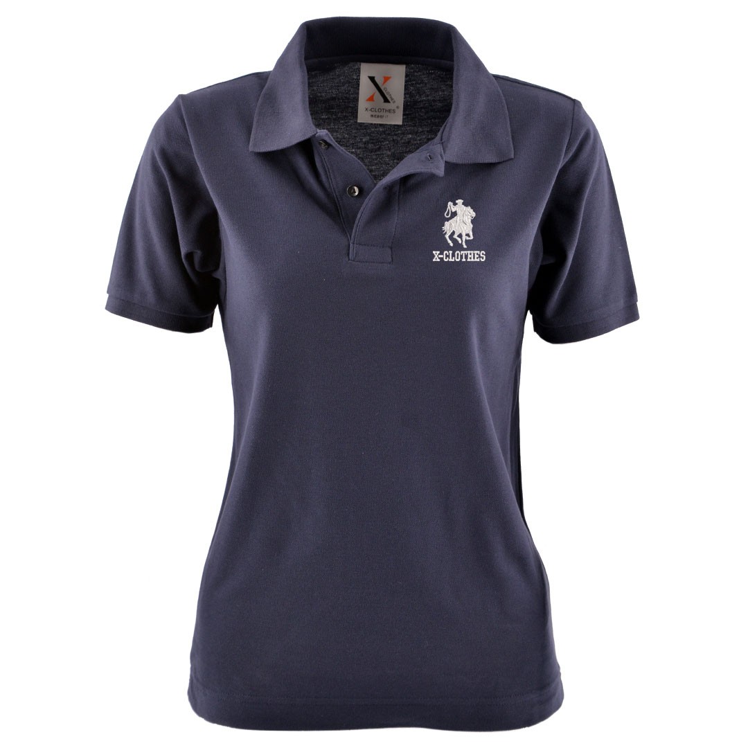 ネイビー 刺繍ポロシャツ レディース 半袖 刺繍 半袖 ポロシャツ レディース オリジナル 無地 ワンポイント ロゴ