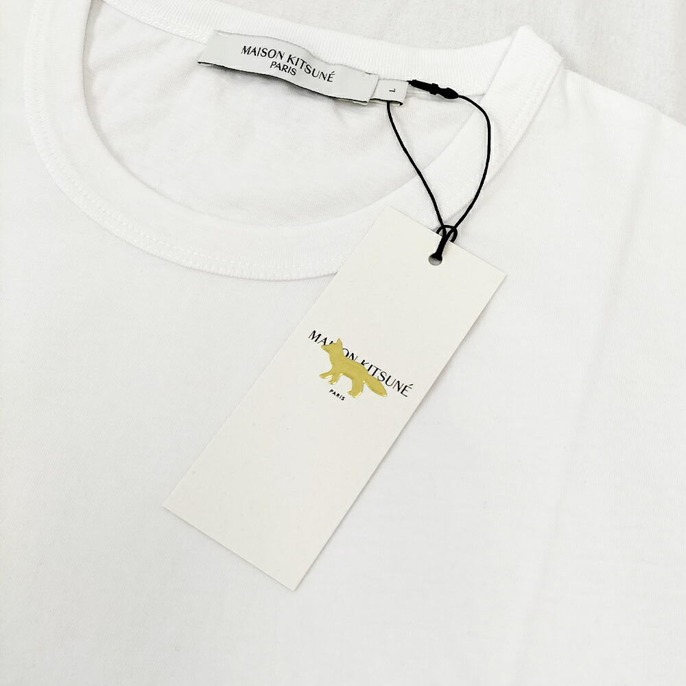 ★送料無料★MONOCHROME FOX HEAD T-SHIRT IU00149KJ0008 P100 FOX HEAD PATCH REGULAR TEE-SHIRT | Maison Kitsuné