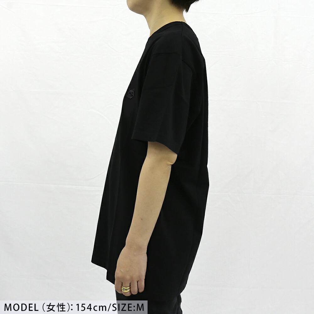 ★送料無料★MONOCHROME FOX HEAD T-SHIRT IU00149KJ0008 P100 FOX HEAD PATCH REGULAR TEE-SHIRT | Maison Kitsuné