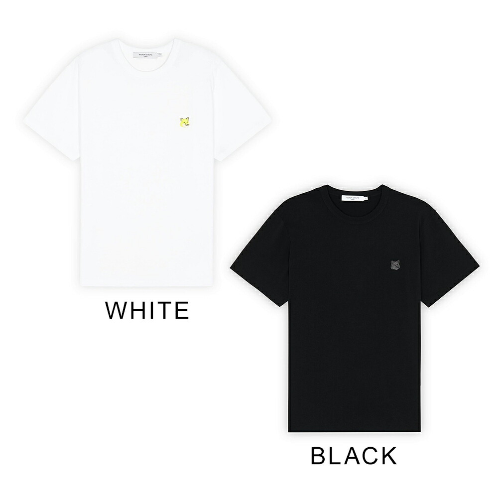 MAISON KITSUNE 半袖 Tシャツ MONOCHROME FOX HEAD CLASSIC TEE