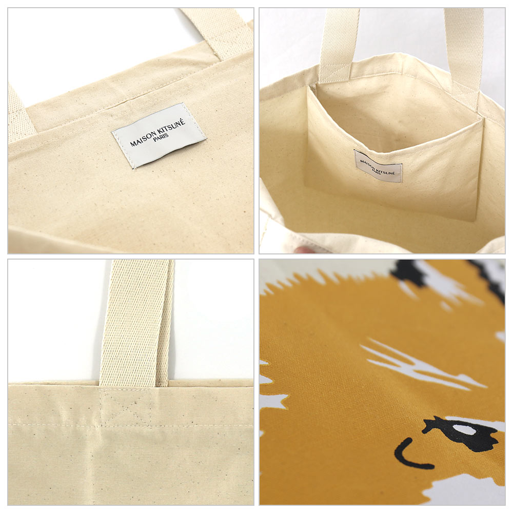 maison kitsune カゴバック MAISON KITSUNE メゾン キツネ バッグ トートバッグ FOX HEAD