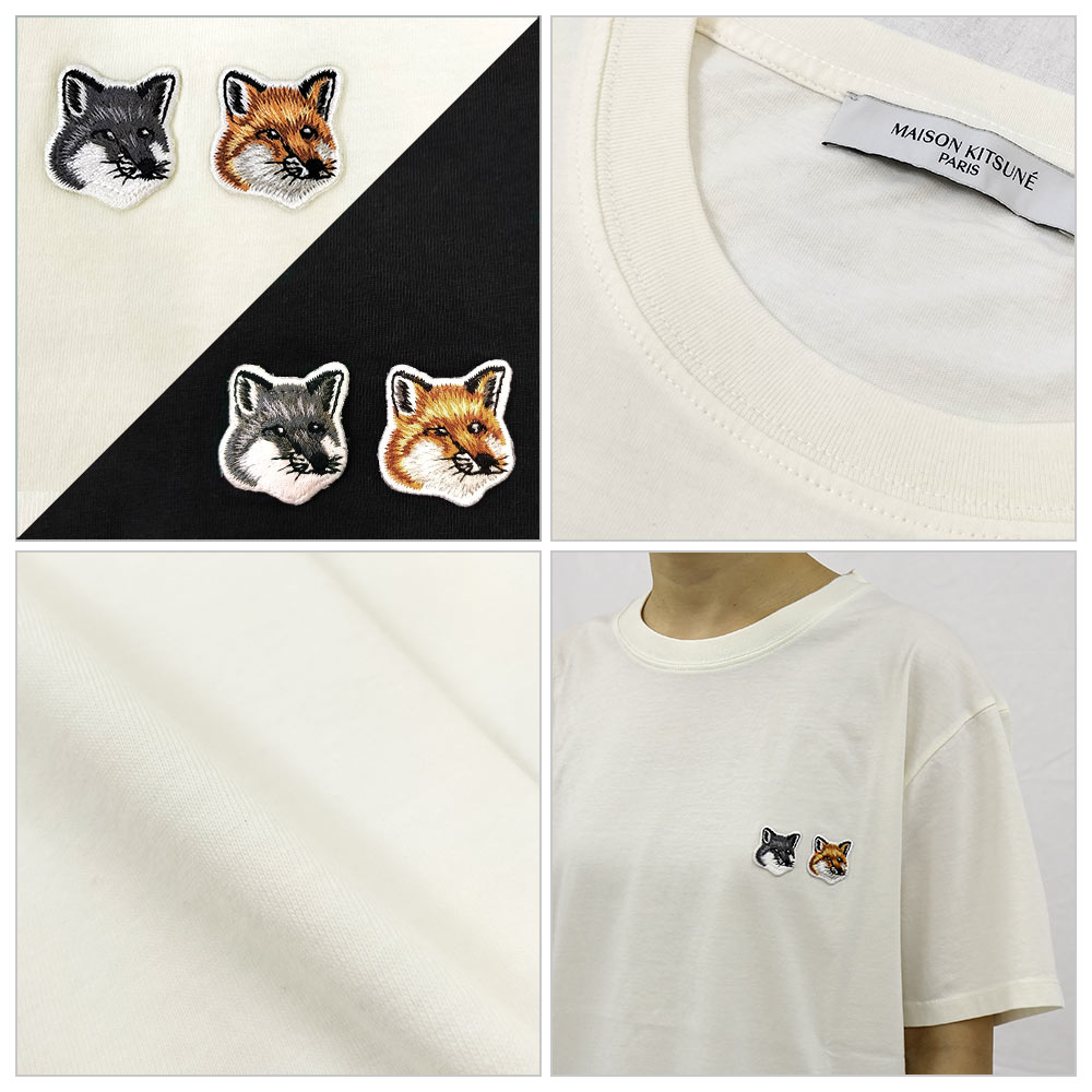 MAISON KITSUNE メゾンキツネ 半袖 Tシャツ DOUBLE FOX HEAD