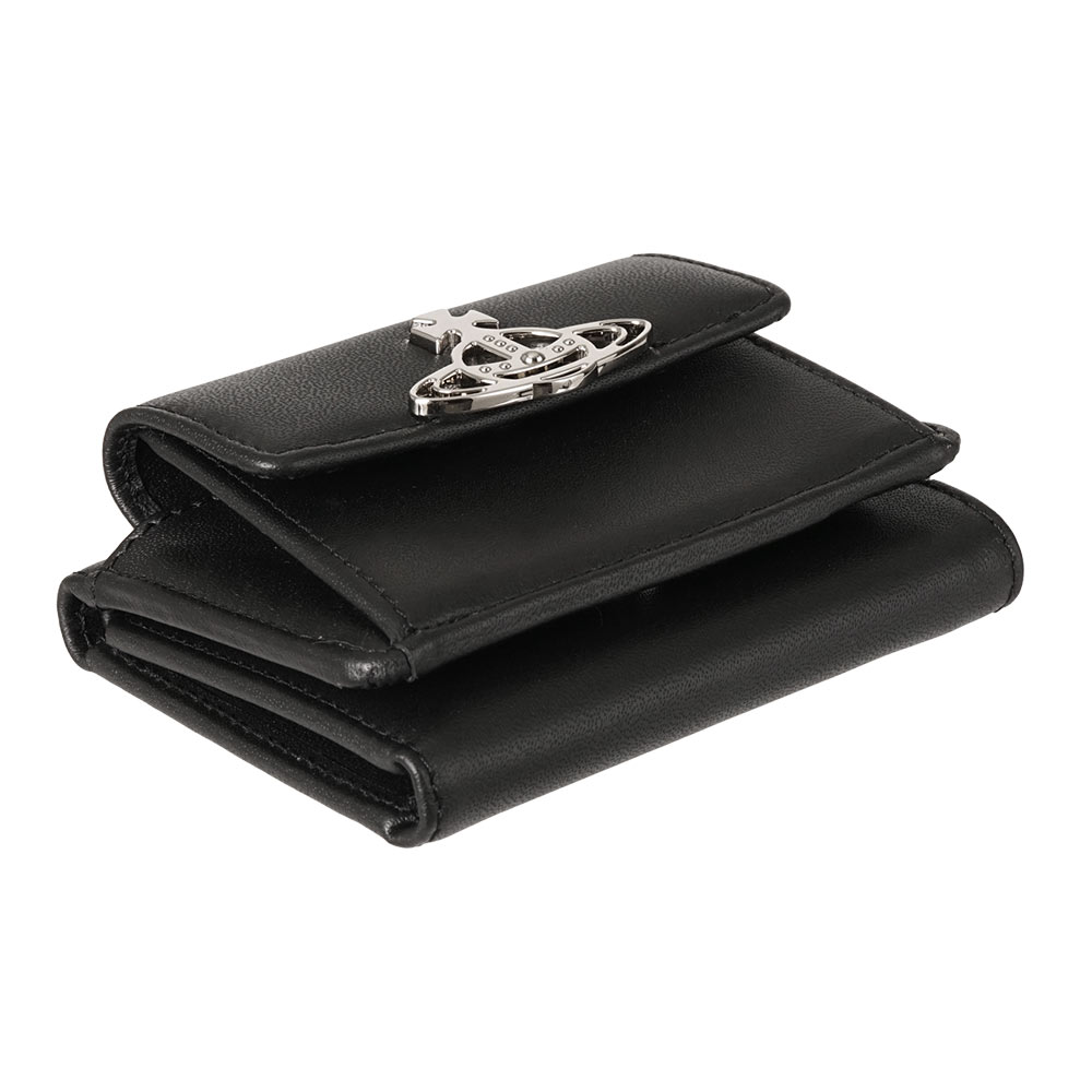 【素敵✨️ショッパー付】新品 ヴィヴィアン・ウエストウッド 三折財布 スムース 素敵✨️ショッパー付】新品 ヴィヴィアン・ウエストウッド 三折財布