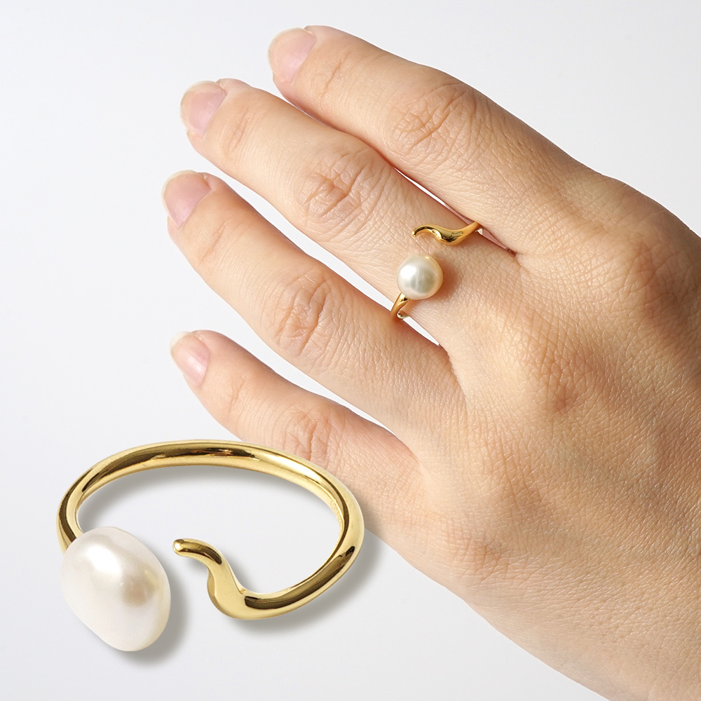 【Maria Black】フェイクパール Gold リング Moonshine Ring | Maria Black