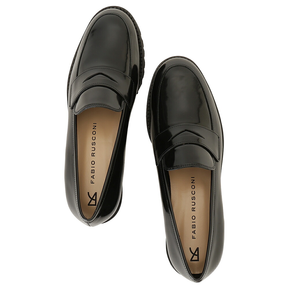 FABIO RUSCONIローファー 35 ファビオルスコーニ FABIO RUSCONI ローファー （ブラック