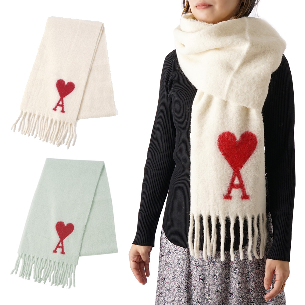 Ami Paris アミ パリス OVERSIZED ADC SCARF マフラー ストール ハート