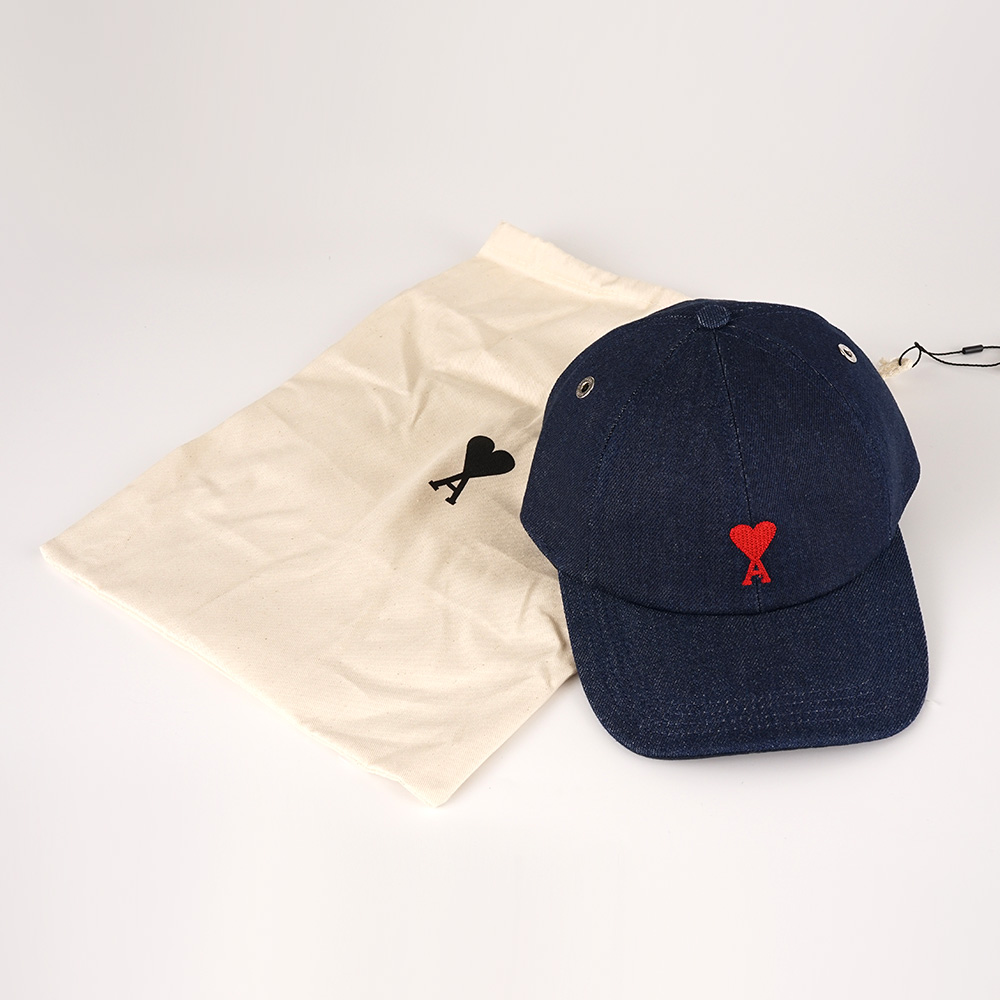 【AMI Paris】キャップ Ami Paris アミ パリス RED ADC EMBROIDERY CAP デニム キャップ
