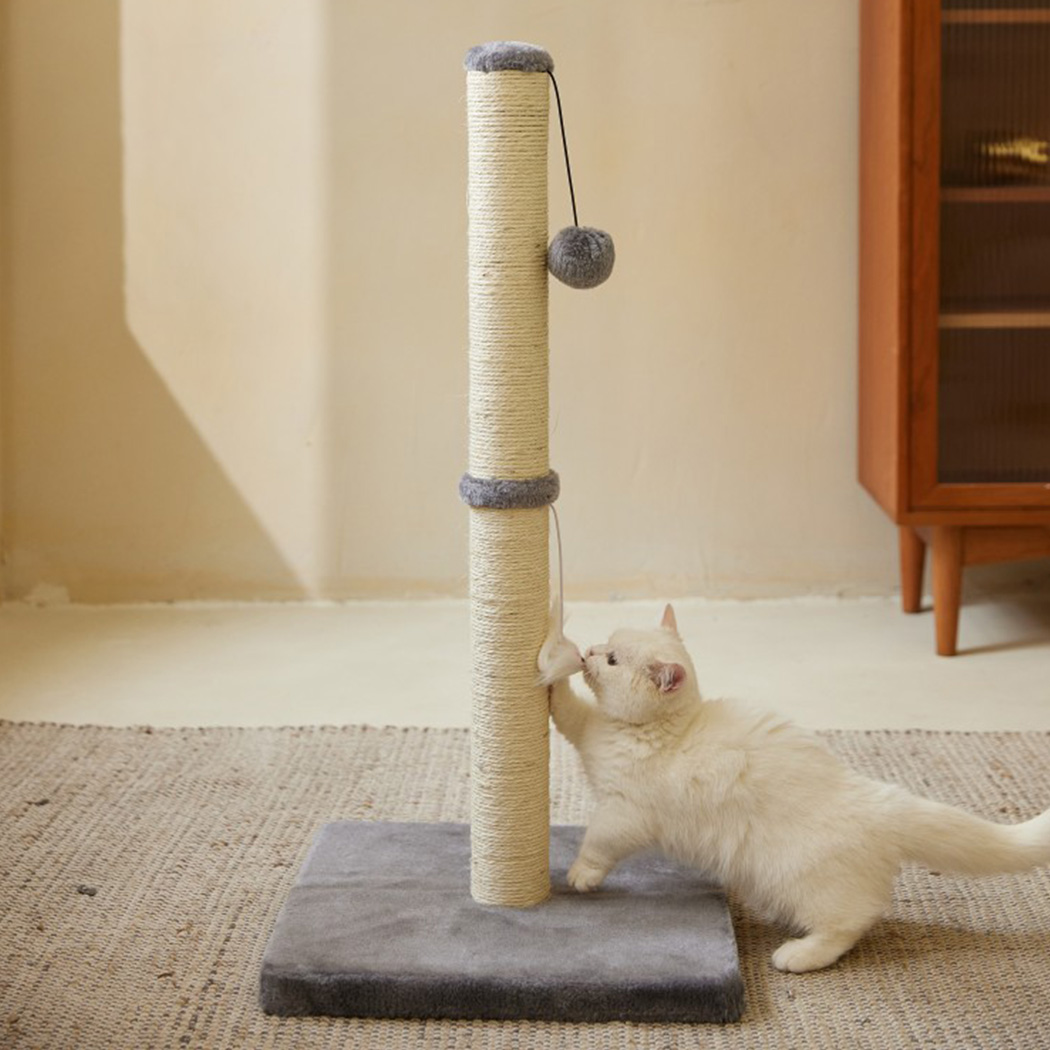 爪とぎ ポール キャットタワー 猫 ペットグッズ 据え置き スリム