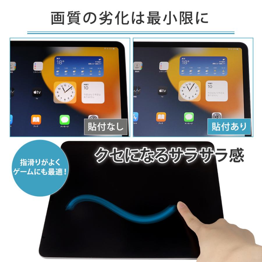 ASDEC iPad Air (第5世代/2022年) (第4世代/2020年) 10.9インチ 保護フィルム ノングレアフィルム3 防指紋 反射防止 ギラつき防止 気泡消失 NGB-IPA16｜mobilefilm｜05
