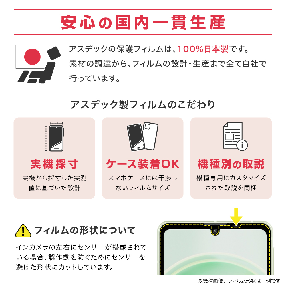 ASDEC（アスデック） あんしんファミリースマホ 保護 フィルム ギラ