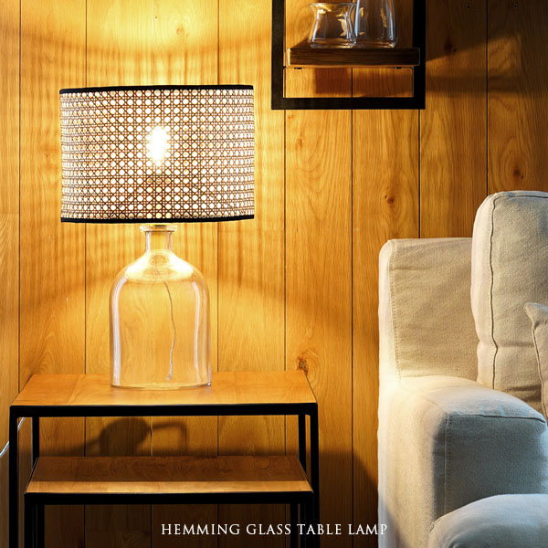 HEMMING GLASS TABLE LAMP ヘミンググラステーブルランプ 1灯 照明 LED