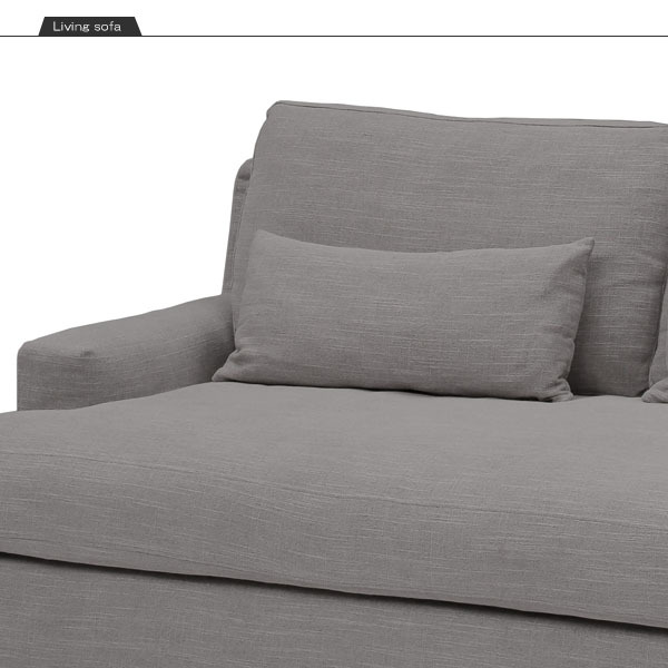ASPLUND 北欧スタイル家具 2Pファブリックソファ グレー 132s