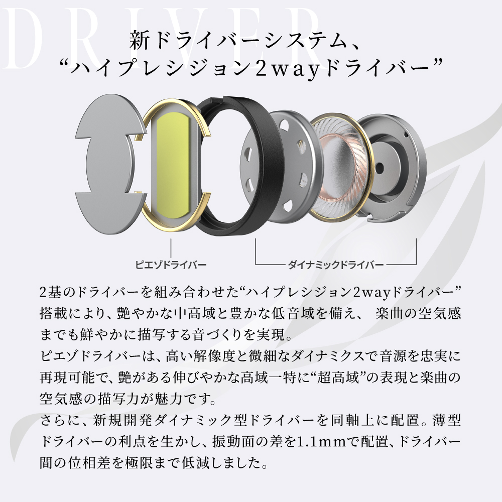 AVIOT ワイヤレスイヤホン AVIOT TE-J2 ノイズキャンセリング 最大52