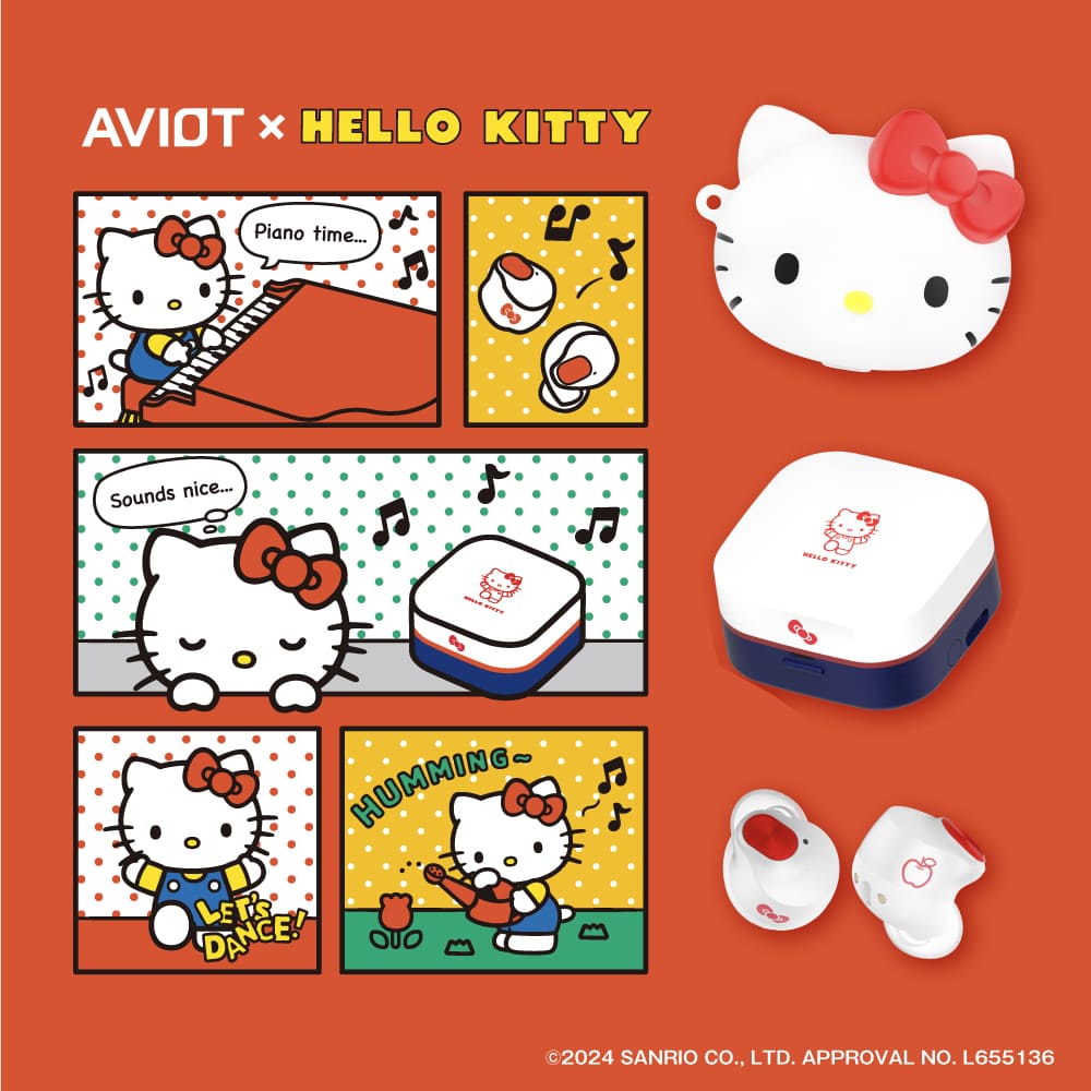 AVIOT AVIOT TE-Q3-KTY ハローキティ コラボ ワイヤレスイヤホン