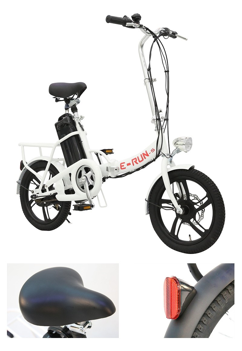 フル電動自転車 16インチ 折りたたみ フル電動 アクセル付き モペット moped サスペンション 原付 原動機付き  フル電動バイク【公道走行不可】E-RUNs2