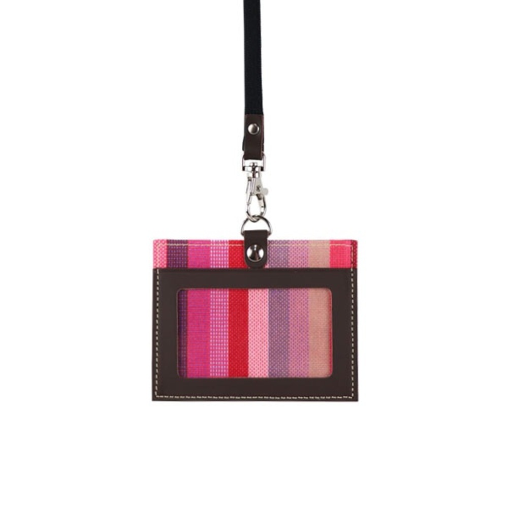 カードホルダー ネックストラップ 通販 パスケース IDカードケース 定期入れ ネームホルダー カード収納 首掛け ストライプ レディース おしゃれ 横型 | LES TOILES DU SOLEIL | 03