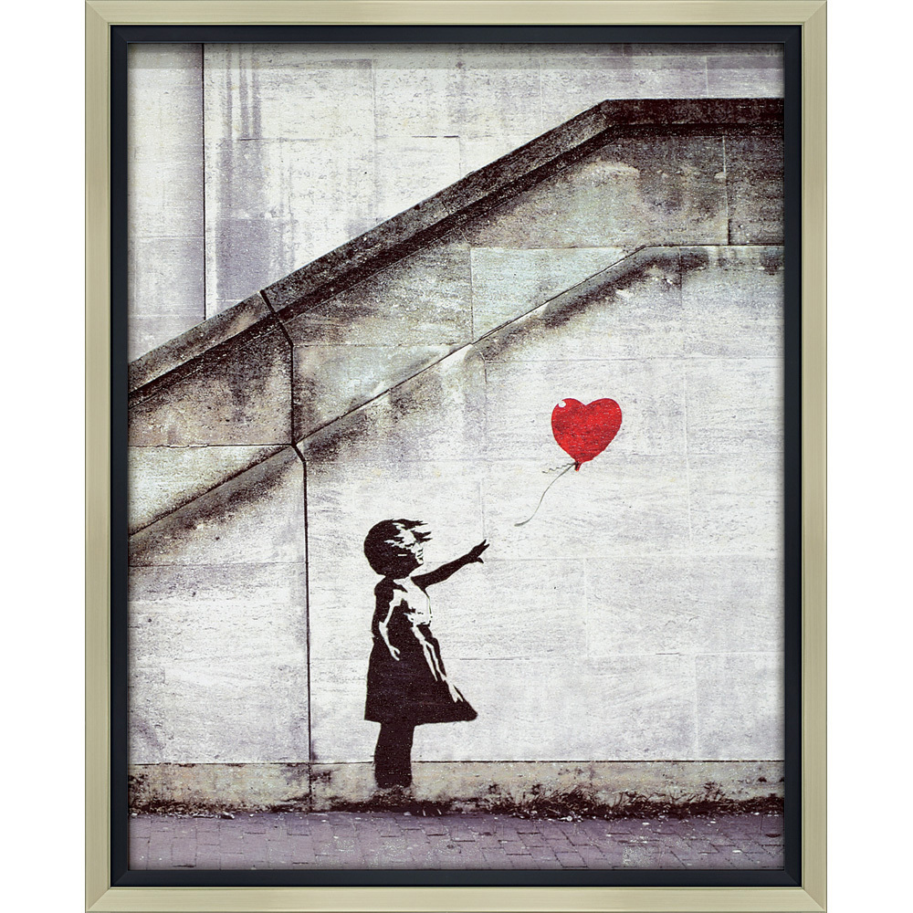 バンクシー 絵 通販 レッド バルーン 約 43cm × 53cm 風船と少女