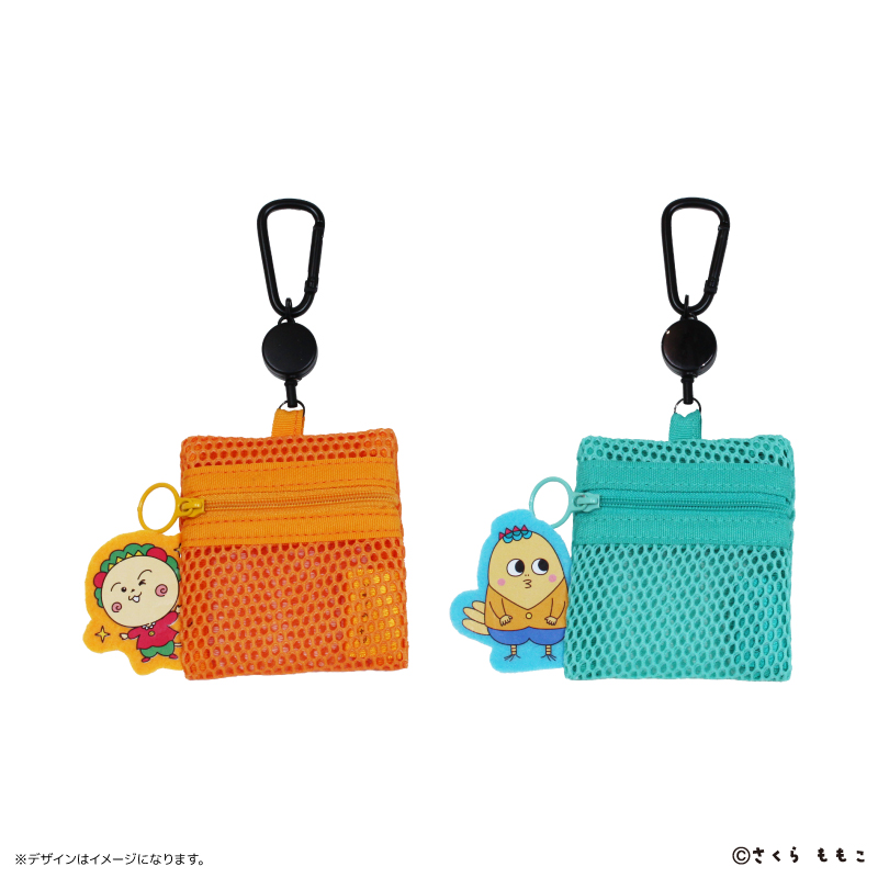 Yahoo! Yahoo!ショッピング(ヤフー ショッピング)コジコジ グッズ 通販 コジコジグッズ メッシュポーチ リール付き ポーチ 小さめ ミニポーチ メッシュ 小物入れ 化粧ポーチ カラビナ付き COJICOJI