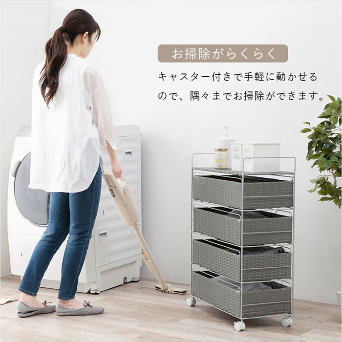 ランドリー仕合わせ 通信販売 RAN-2434 ランドリー納める ランドリー 仕合わせ 抽き出し 1列 4段 キャスター付き添い人 民族大移動 水回転運動 納める 細長い切口納める 唐鋤ま納める 洗面所