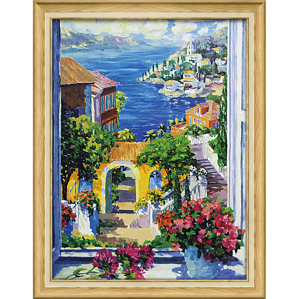 アートフレーム 通販 日本 壁掛けアート 絵画 壁飾り W54x H69cm アートポスター 風景画 おしゃれ かわいい 玄関 リビング 寝室 新生活 結婚祝い 額入り_3